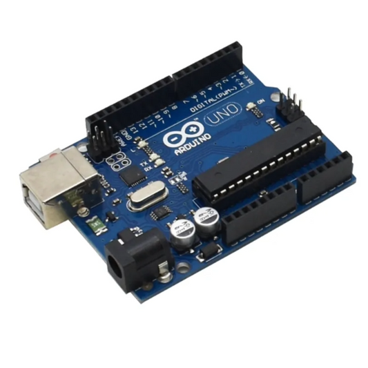 Arduino Uno board on a white background