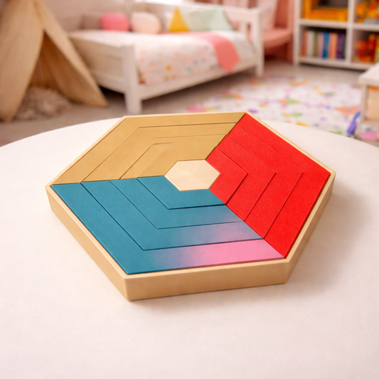 Kids Wooden Shape Puzzle Set – Creative Learning Blocks for Kids