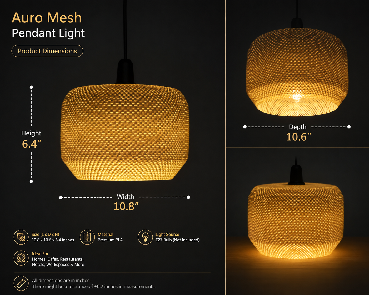 Auro Mesh Pendant Light