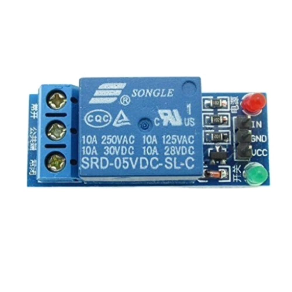 Siongle relay module with various specifications on a white background