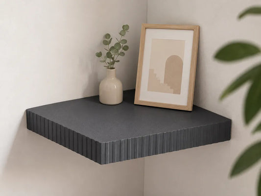 Parametric Corner Wall Shelf with Optional LED Groove – Customizable Rounded & Angular Design