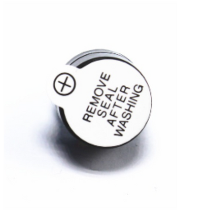 Metallic cap with 'Remove Seal After Washing' text on a white background