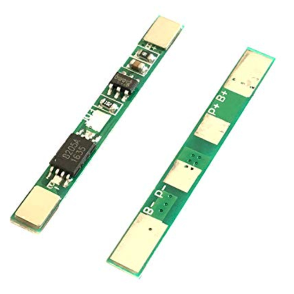 Two green electronic circuit boards with gold connectors on a white background