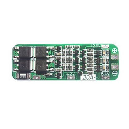Electronic circuit board with various components on a white background