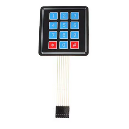 Keypad with numerical and function keys on a white background