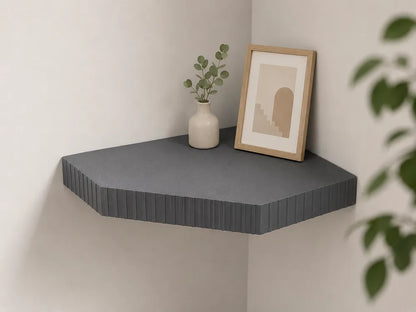Parametric Corner Wall Shelf with Optional LED Groove – Customizable Rounded & Angular Design