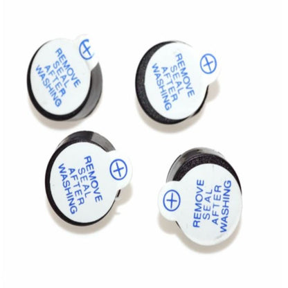 Four round labels with text 'Remove Seal After Washing' on a white background