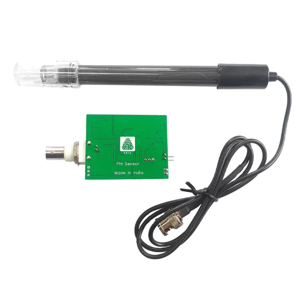 PH sensor with a cable on a white background