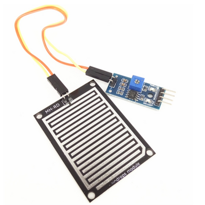 Electronic component with a grid pattern and a small blue module on a white background