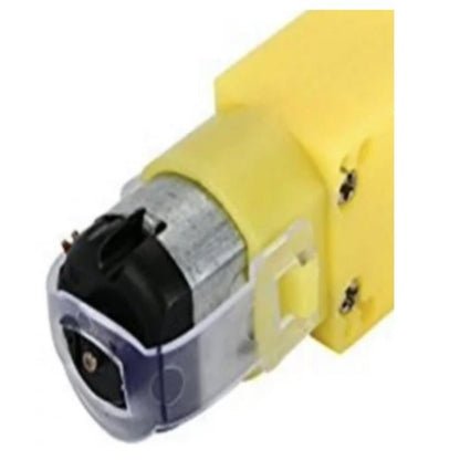 Close-up of a yellow mechanical component on a white background