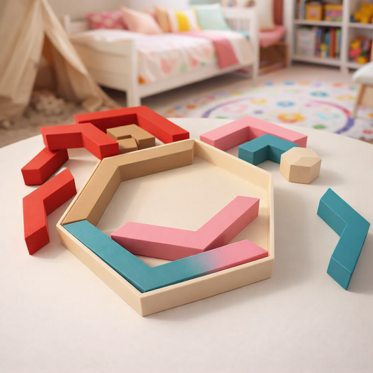 Kids Wooden Shape Puzzle Set – Creative Learning Blocks for Kids