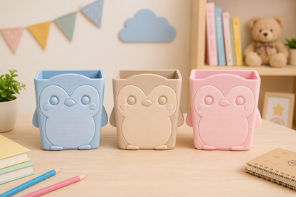 Cute Animal Pencil Holder for Kids Desk – Multi-Purpose Stationery Organizer for Study Table, Nursery & Gift Decor