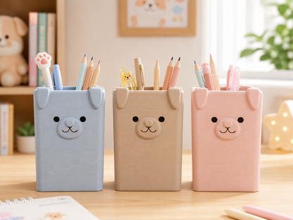 Cute Animal Pencil Holder for Kids Desk – Multi-Purpose Stationery Organizer for Study Table, Nursery & Gift Decor