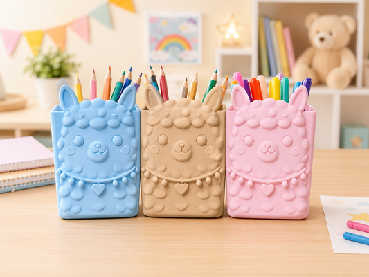 Cute Animal Pencil Holder for Kids Desk – Multi-Purpose Stationery Organizer for Study Table, Nursery & Gift Decor