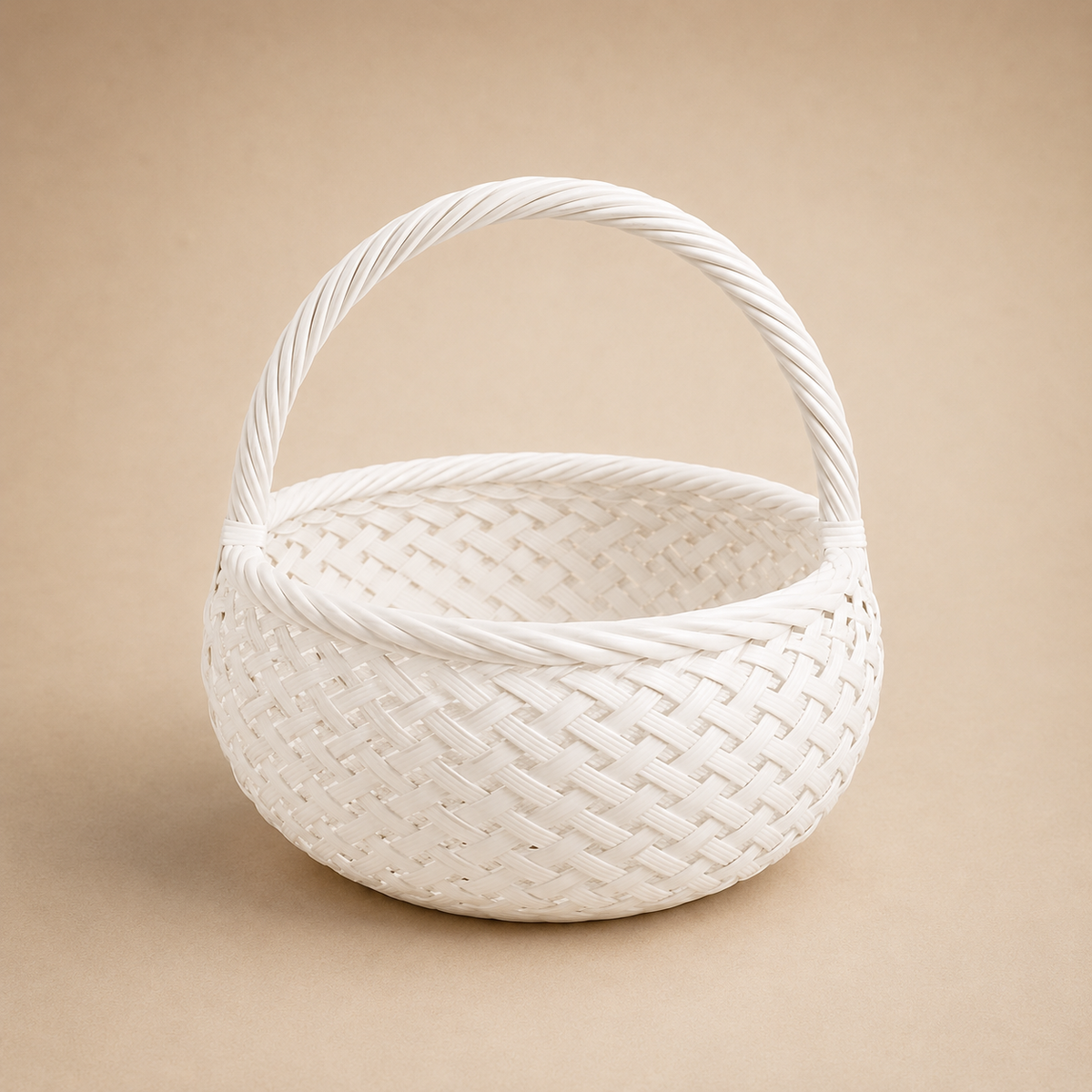 Traditional Pooja Basket with Handle – Temple & Festive Use