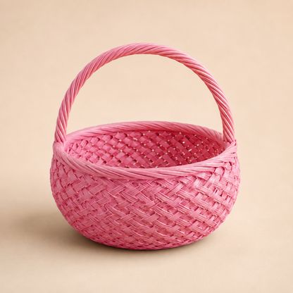 Traditional Pooja Basket with Handle – Temple & Festive Use