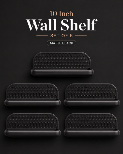 Designer honeycomb bathroom wall shelf for modern interiors