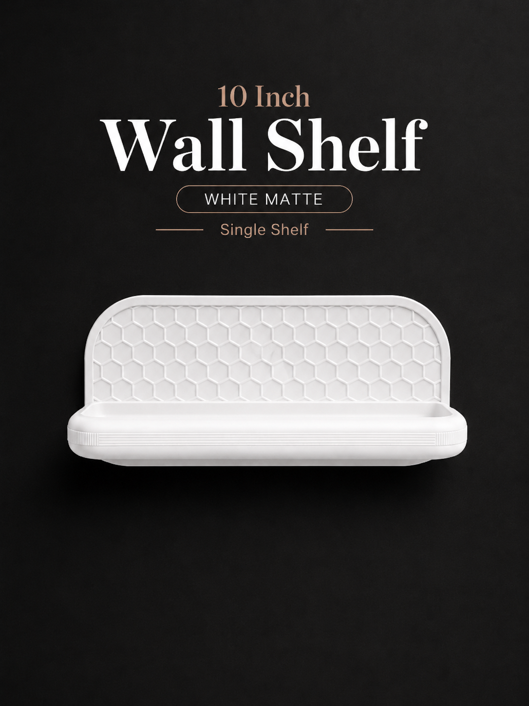 Designer honeycomb bathroom wall shelf for modern interiors