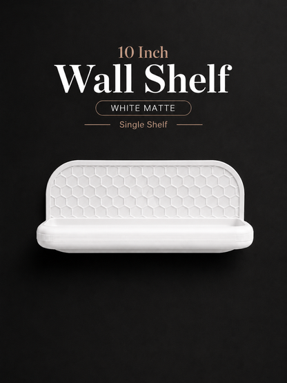 Designer honeycomb bathroom wall shelf for modern interiors