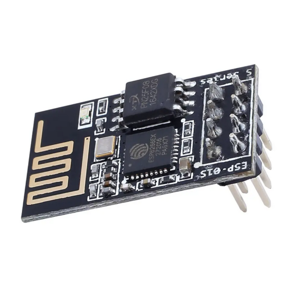 Electronic module with 'ESP-05' label on a white background