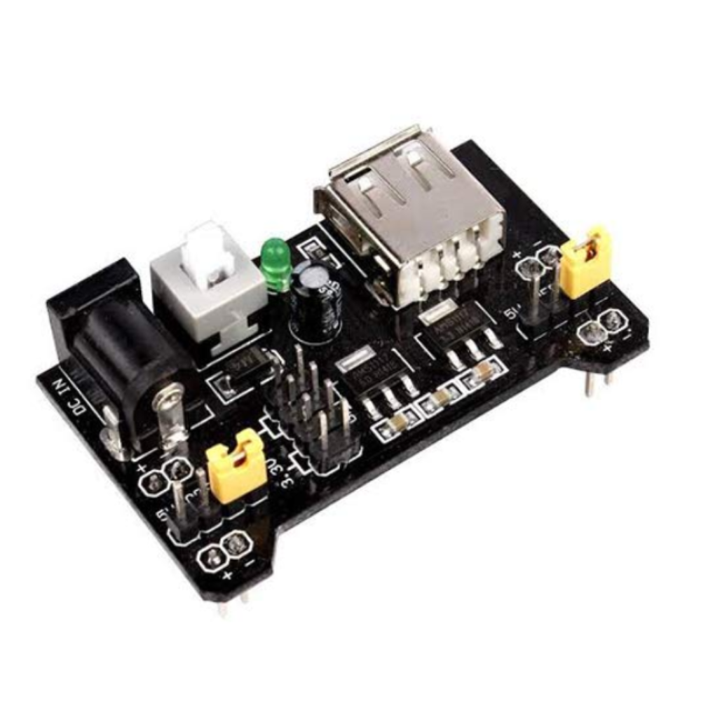 Electronic circuit board with USB connector on a white background