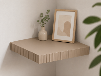 Parametric Corner Wall Shelf with Optional LED Groove – Customizable Rounded & Angular Design