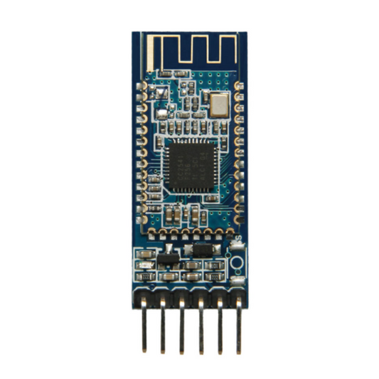 Electronic circuit board with components on a white background