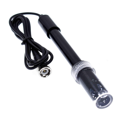 Black underwater camera探头 with cable on a white background