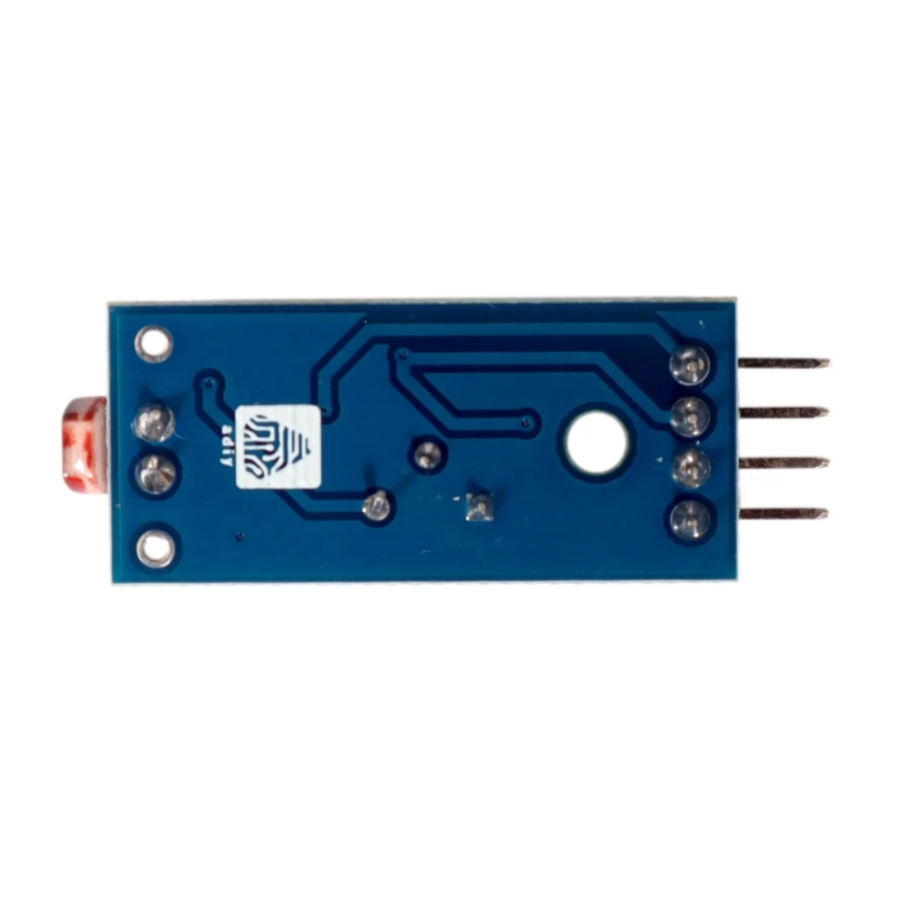 Blue electronic sensor module with a white background