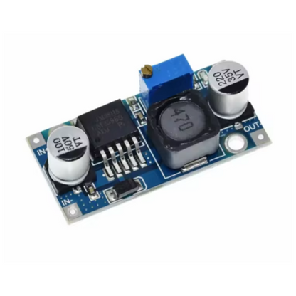Electronic circuit board with components on a white background