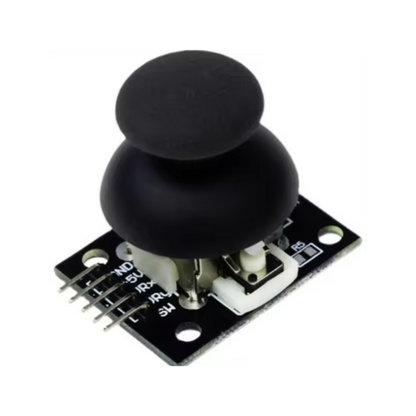 Joystick module with two black buttons on a white background