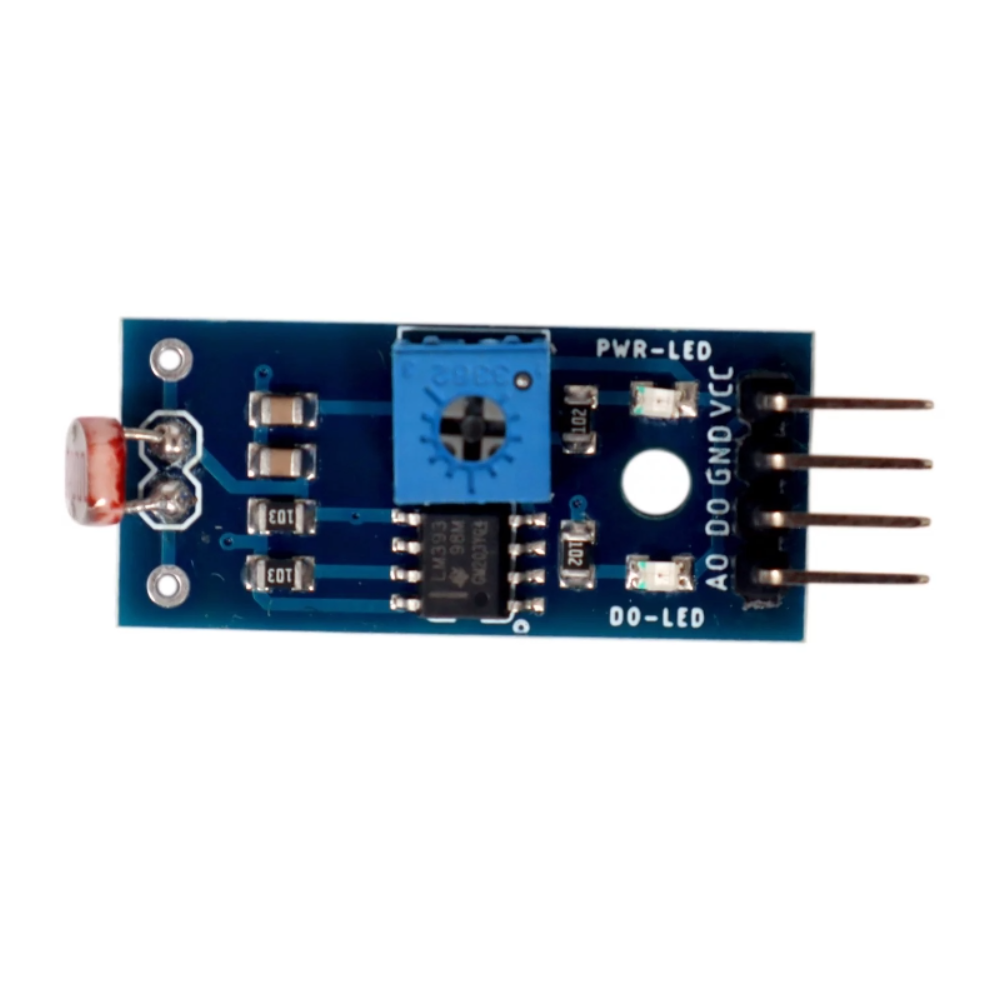 Electronic component board with various connectors on a white background