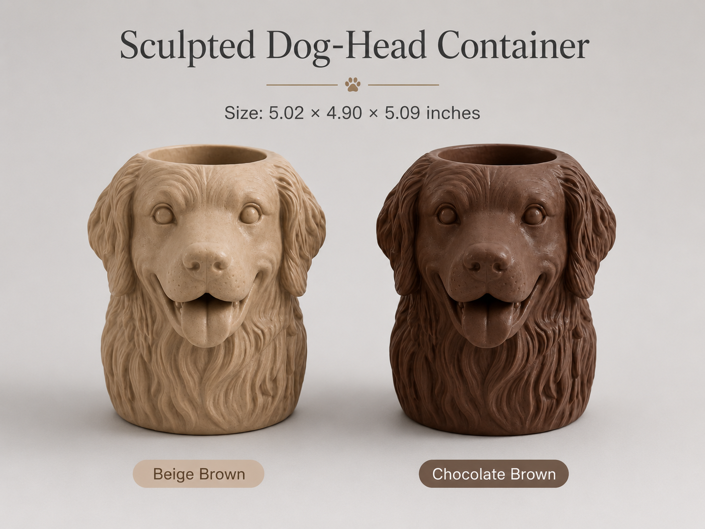 Premium sculpted dog decor organizer for kids room, study desk, shelf styling and gifting