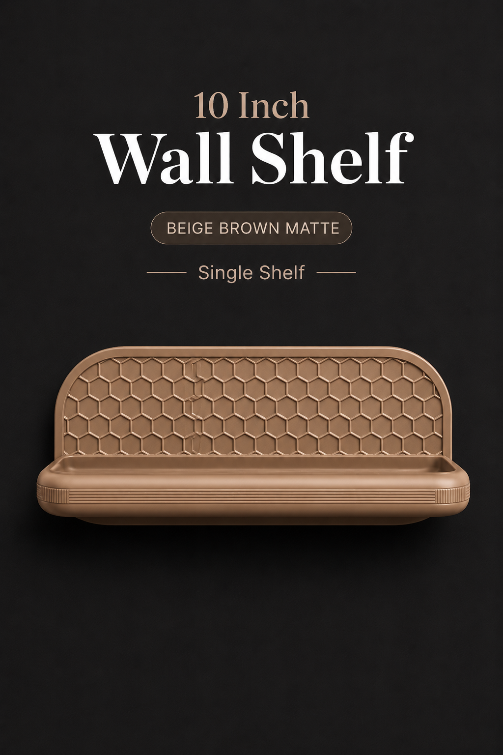 Premium wall mounted shelf for bathroom vanity and powder room decor