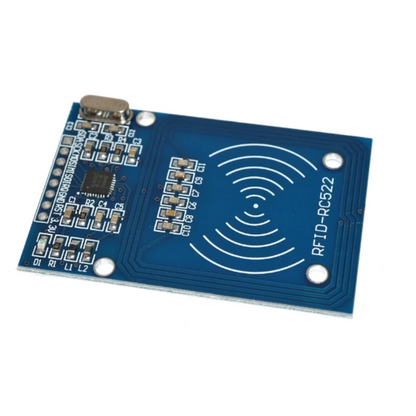 RFID module with 'RFID-RC522' label on a white background