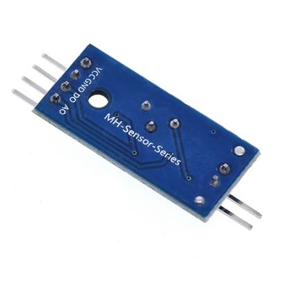 Blue sensor module with 'MH-Sensor-Series' text on a white background