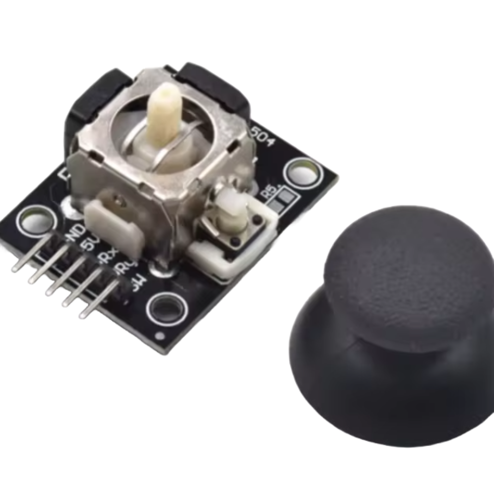 Joystick module and joystick on a white background
