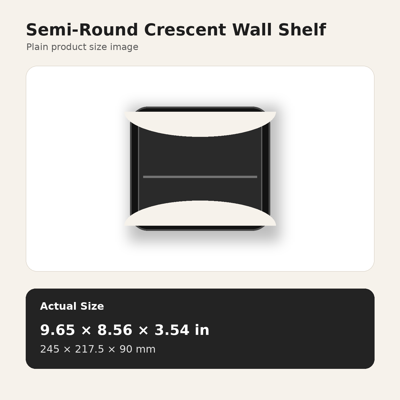 Round and curved black wall shelf set designed for premium home and office decor
