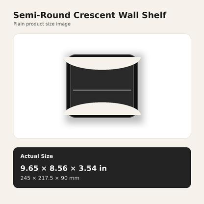 Round and curved black wall shelf set designed for premium home and office decor