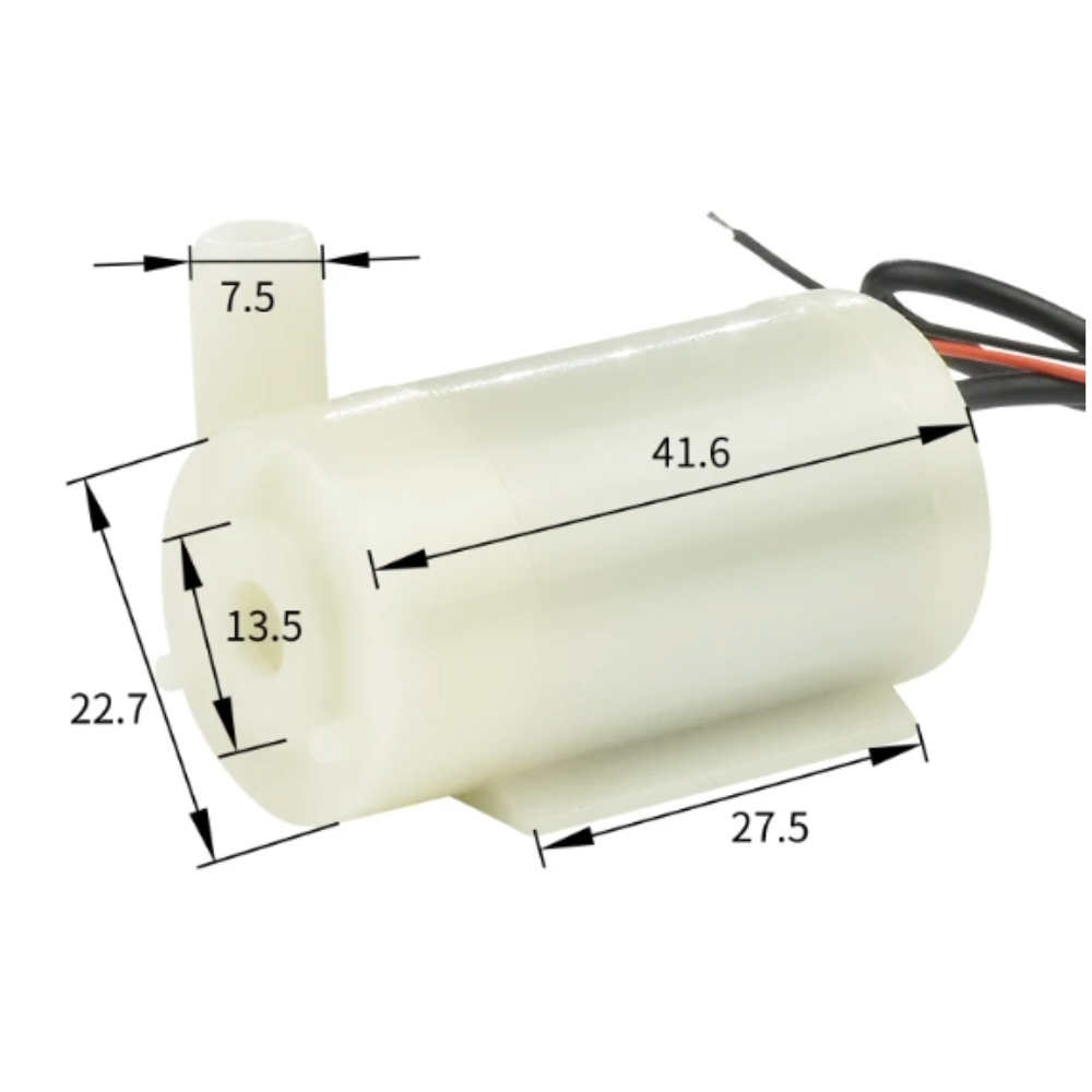 Technical drawing of a cylindrical component with dimensions on a white background