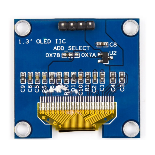 1.3" I2C/IIC OLED Display Module (Blue, 128×64)