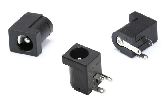 DC barrel jack female connector 5.5mm x 2.1mm PCB mount power socket for Arduino and DIY electronics projects