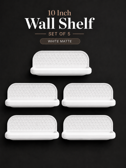 Designer honeycomb bathroom wall shelf for modern interiors