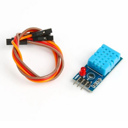 DHT11 temperature and humidity sensor module with VCC DATA GND pins for Arduino, ESP8266 and IoT projects