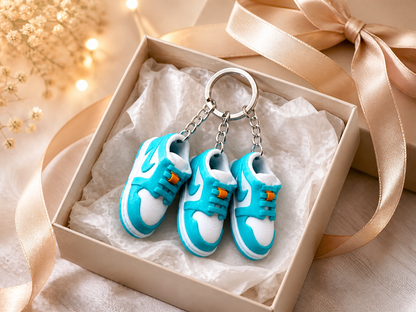 Mini shoe keychain packed in gift box for birthday and return gifts