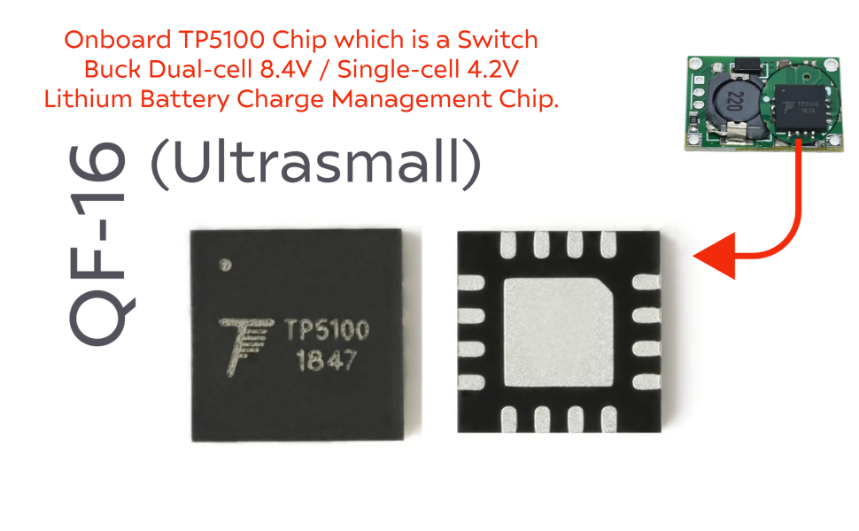 TP5100 chip with text on a white background